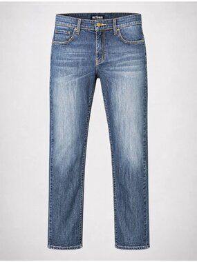 Levi Signature Mens 38 x 32 " Jeans Relaxed Straight Leg Blue Denim